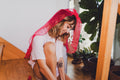 Voile organza fushia