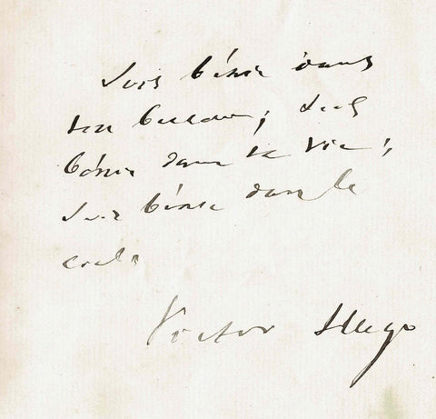 Manuscrit signé Victor Hugo