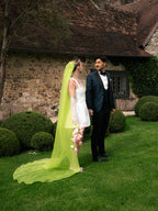 Voile organza vert chartreuse